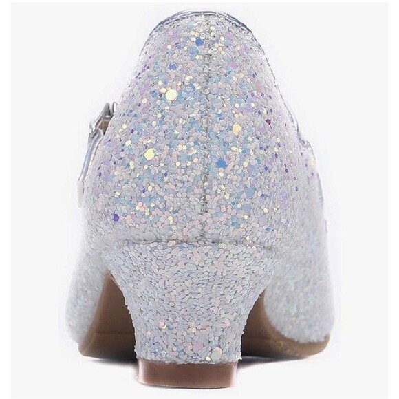 EIGHT KM Big Girls High Heel Dress Shoes Mary Jane Princess Pump Spark  Size 36 - Picture 6 of 11